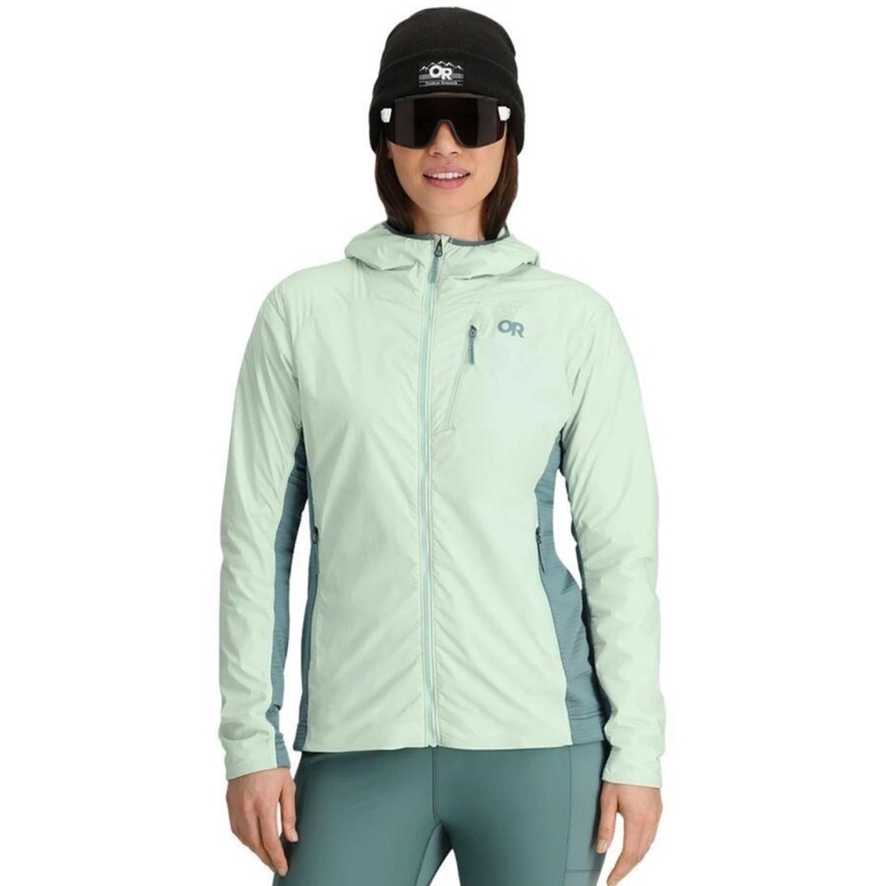 Outdoor Research Women's Deviator  Ski Jacket - Light Green and Blueish Jacket